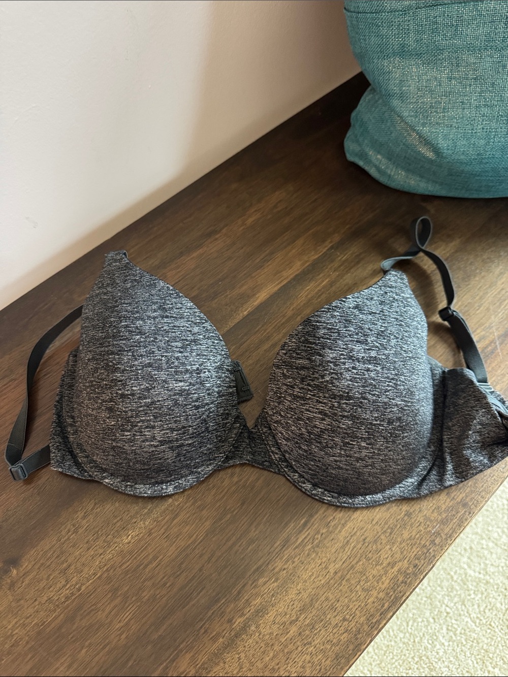 Victoria's Secret Heathered Charcoal T-Shirt Bra
